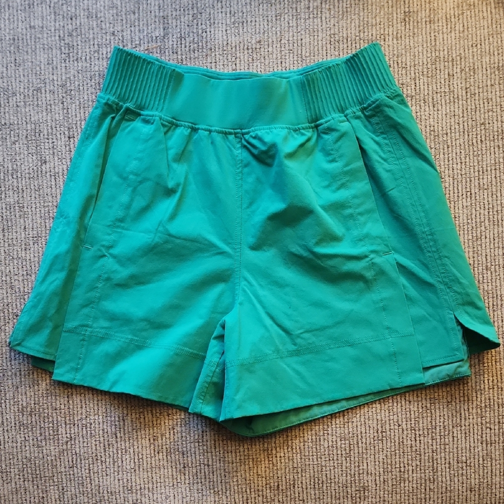 lululemon athletica Teal Green Wide-Waist Athletic Shorts